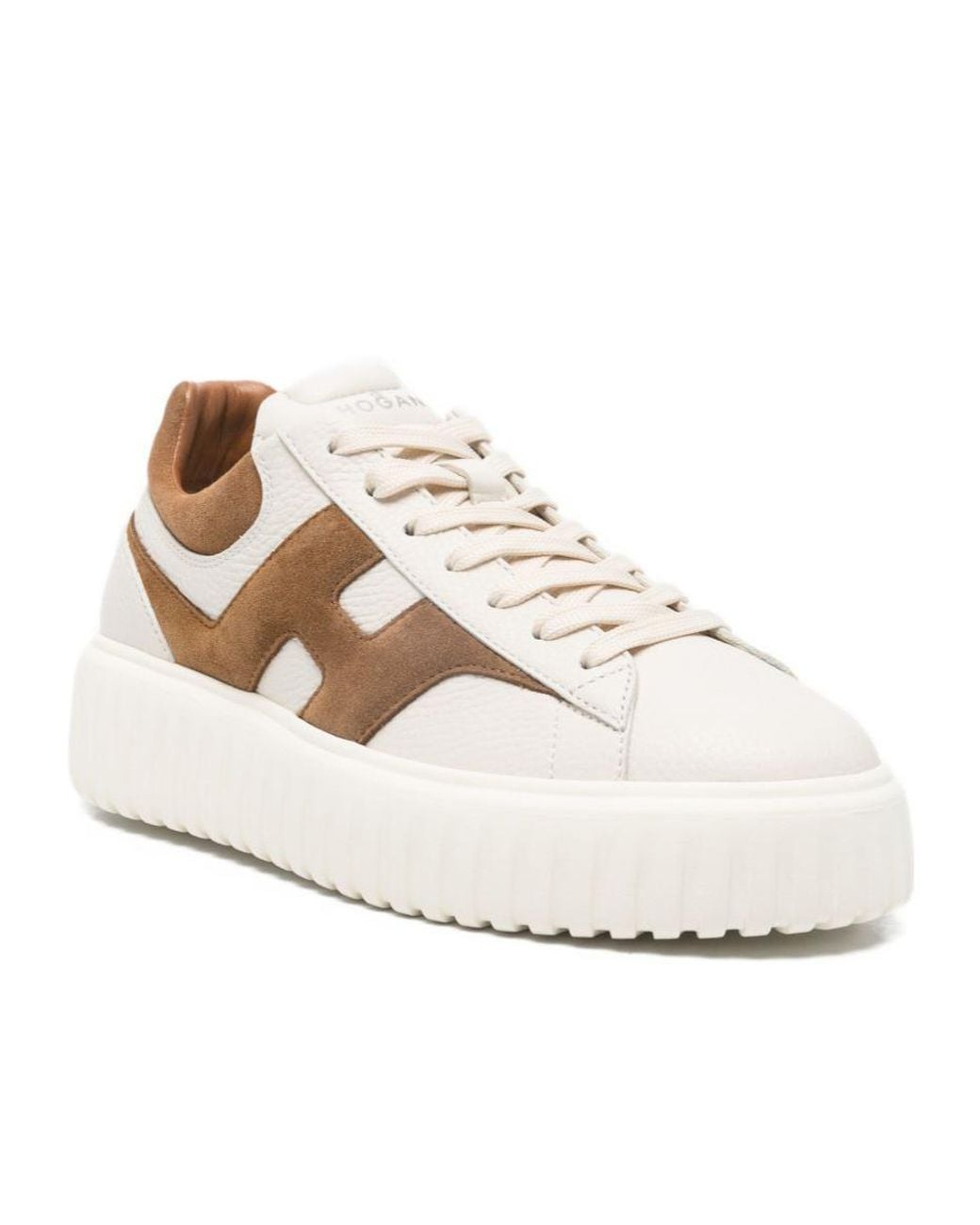 Hogan White H-Striped Sneakers for men