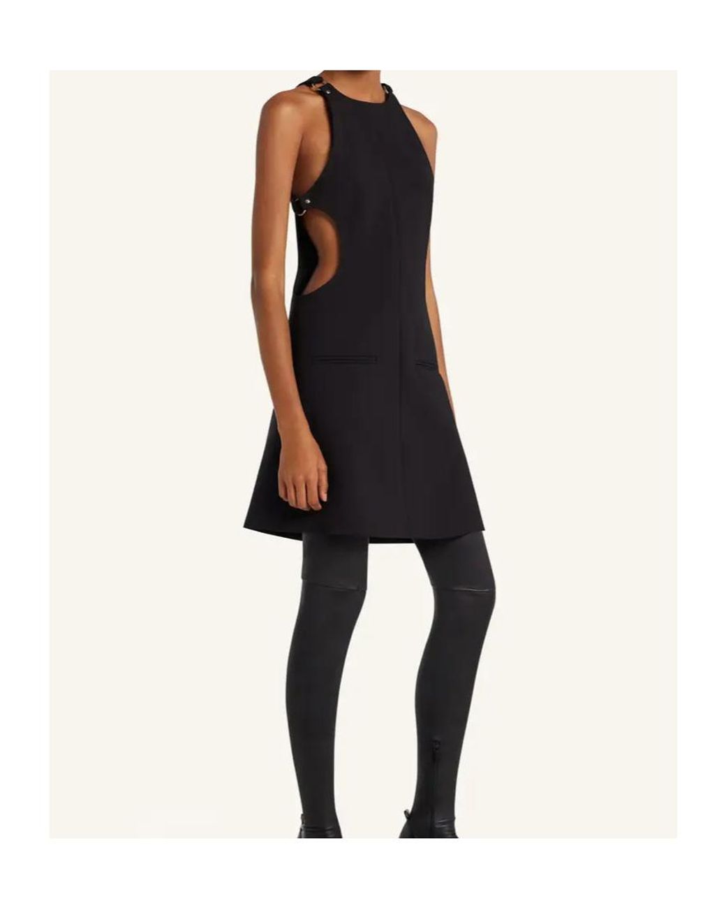 Courreges Black Cut-Out Sleeveless Dress