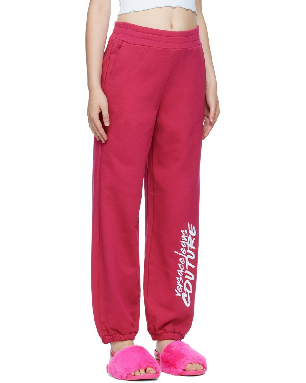 Versace Jeans Red Couture Elasticated Waistband Trackpants