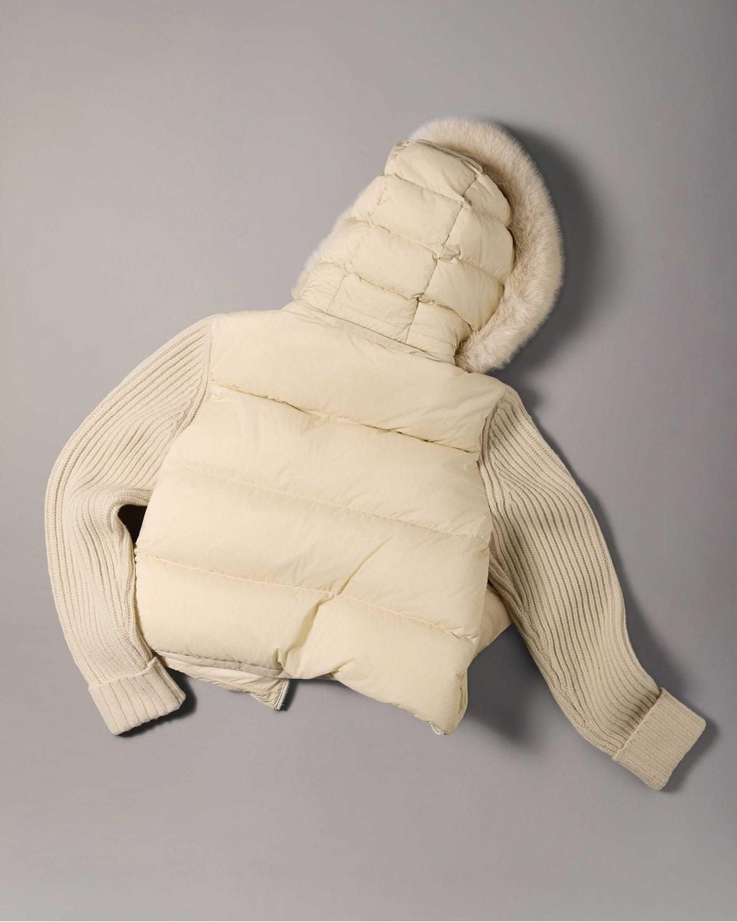 Moose Knuckles Natural Everest Hybrid Hooded Jacket