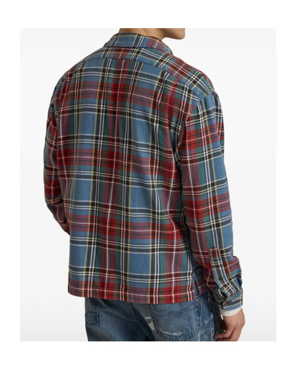 Polo Ralph Lauren Blue Checked Flannel Shirt for men