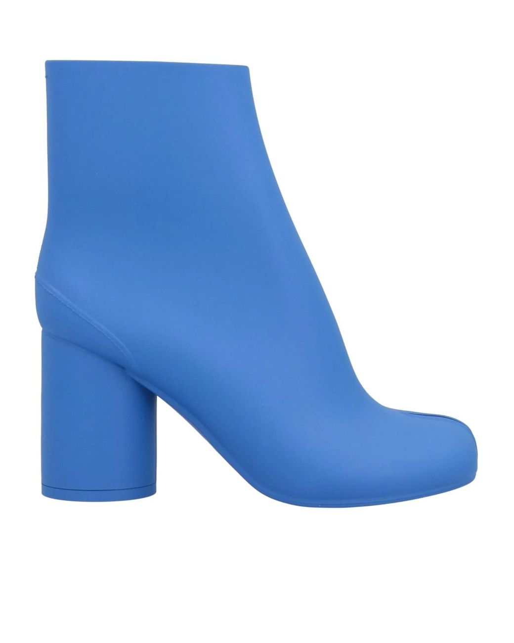 Maison Margiela Blue Solid-Color Minimalist Ankle Boots