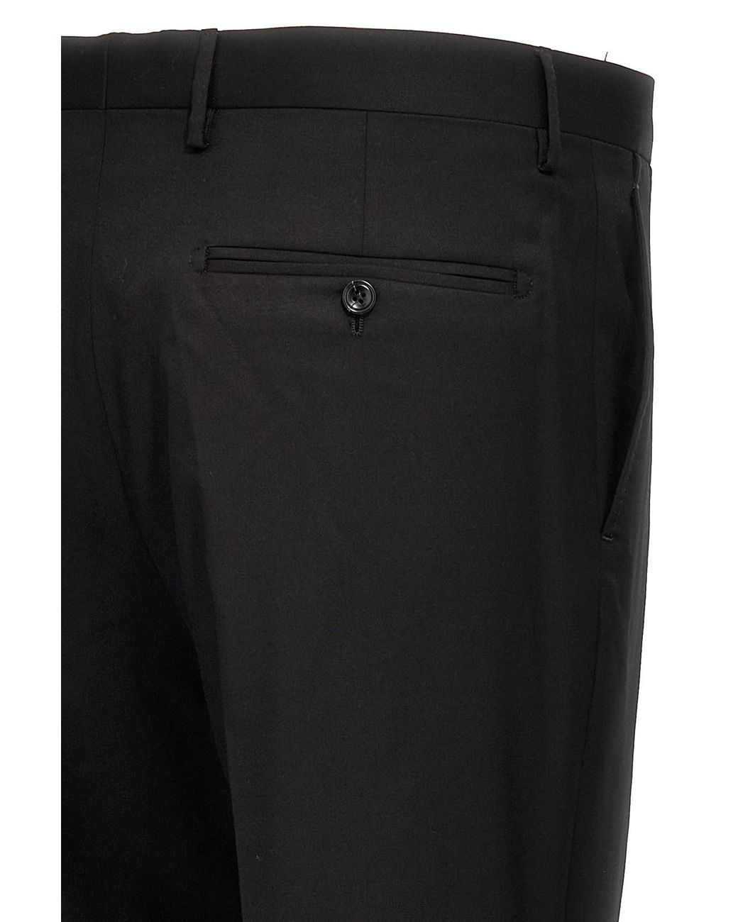Tagliatore Black Double-Breasted Two-Piece Suit Set for men
