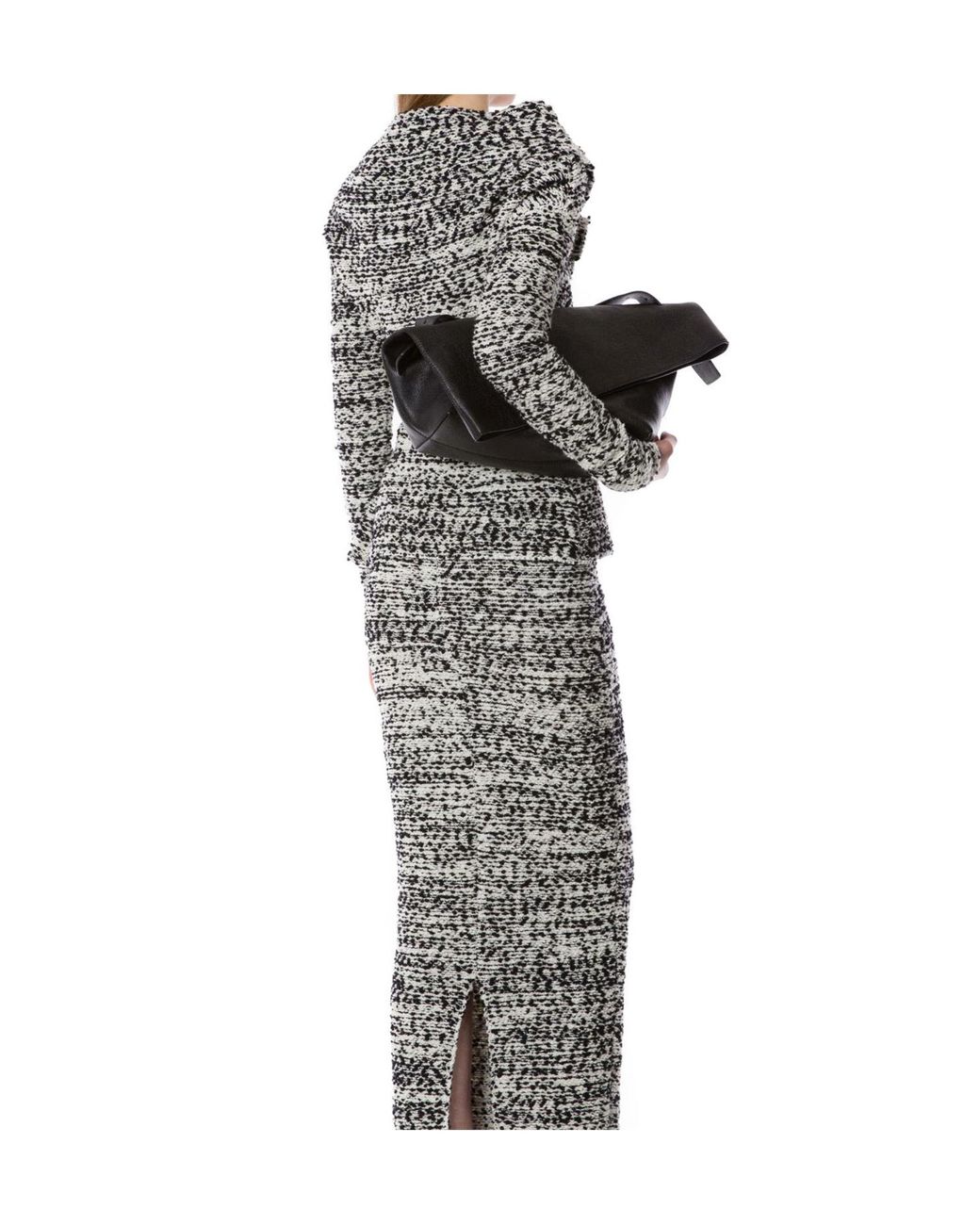 Alberta Ferretti Gray Cross-Neck Knit Jacket