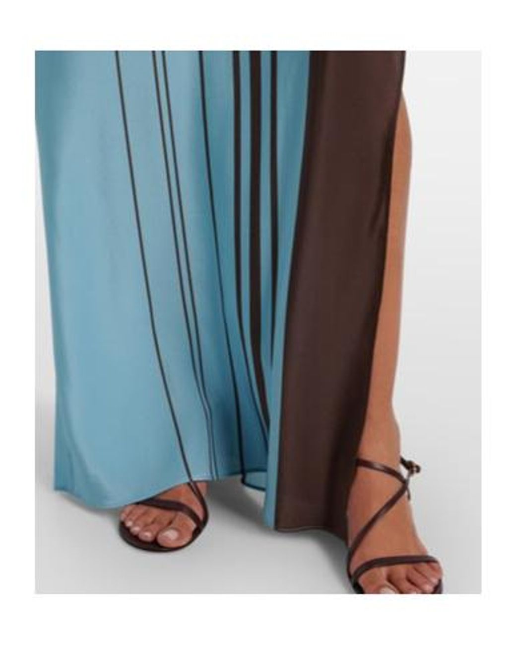 Sir Blue Rioja Striped Silk Crêpe Maxi Dress
