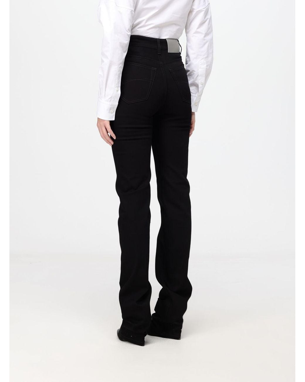 Balenciaga Black High-Rise Straight Jeans