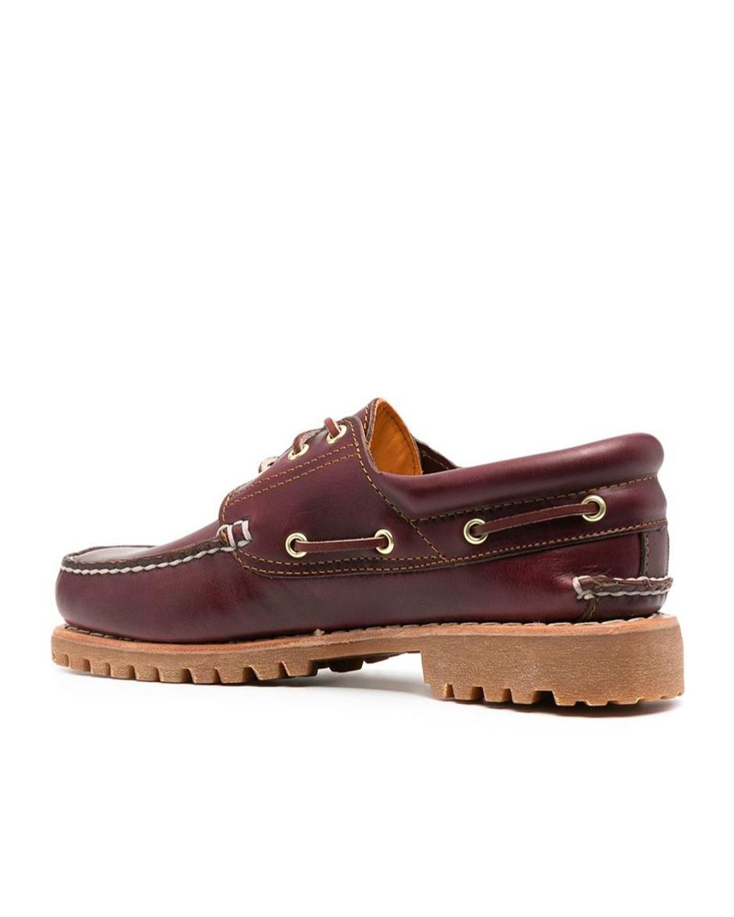 Timberland Brown Authentics 3-Eye Boat Shoes for men