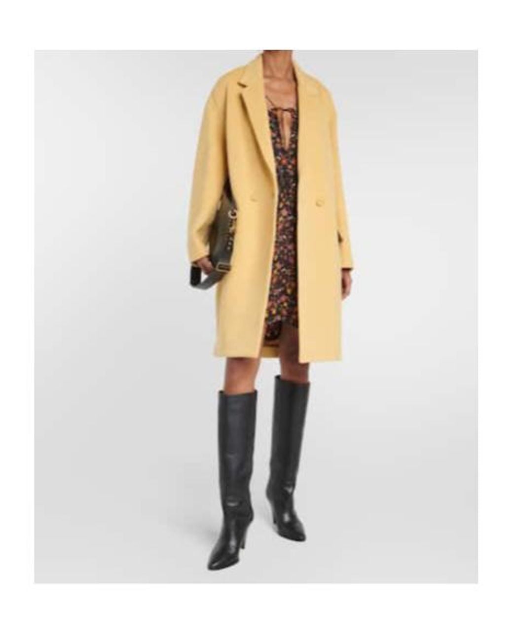 Isabel Marant Yellow Efegozi Wool-Blend Coat