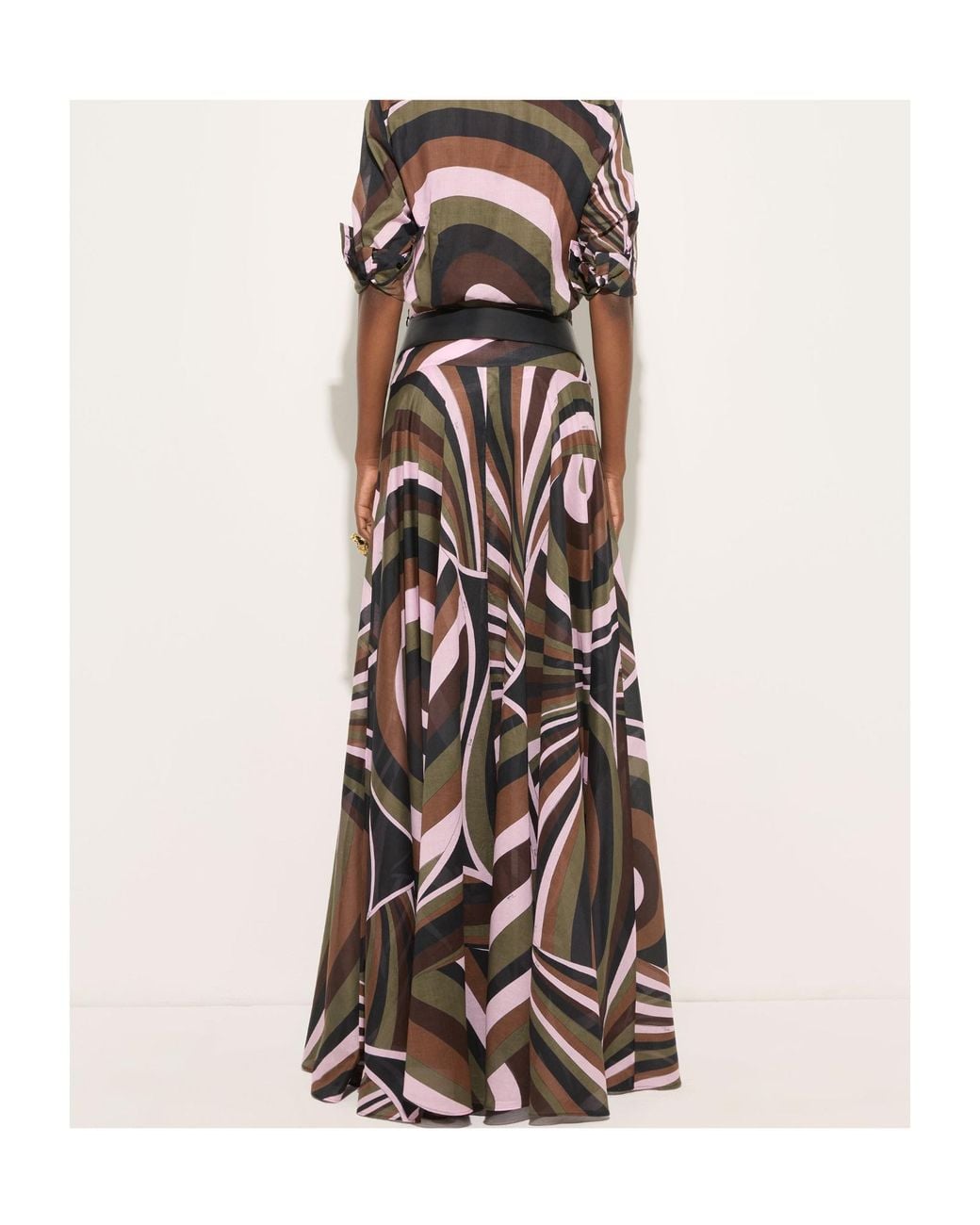 Emilio Pucci White Pucci Iride Print Muslin Skirt