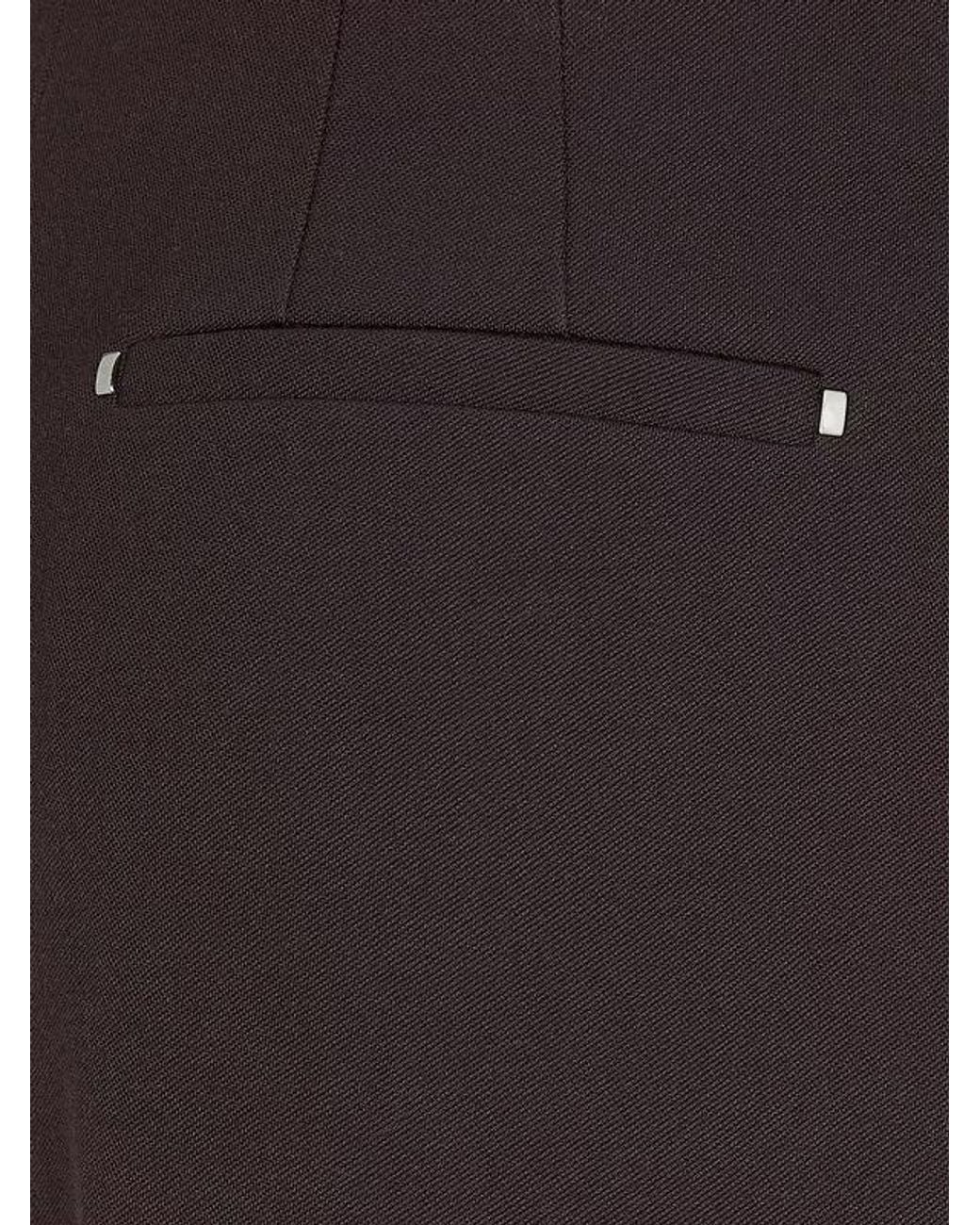 Fendi Brown Straight-Leg Tailored Cut Trousers