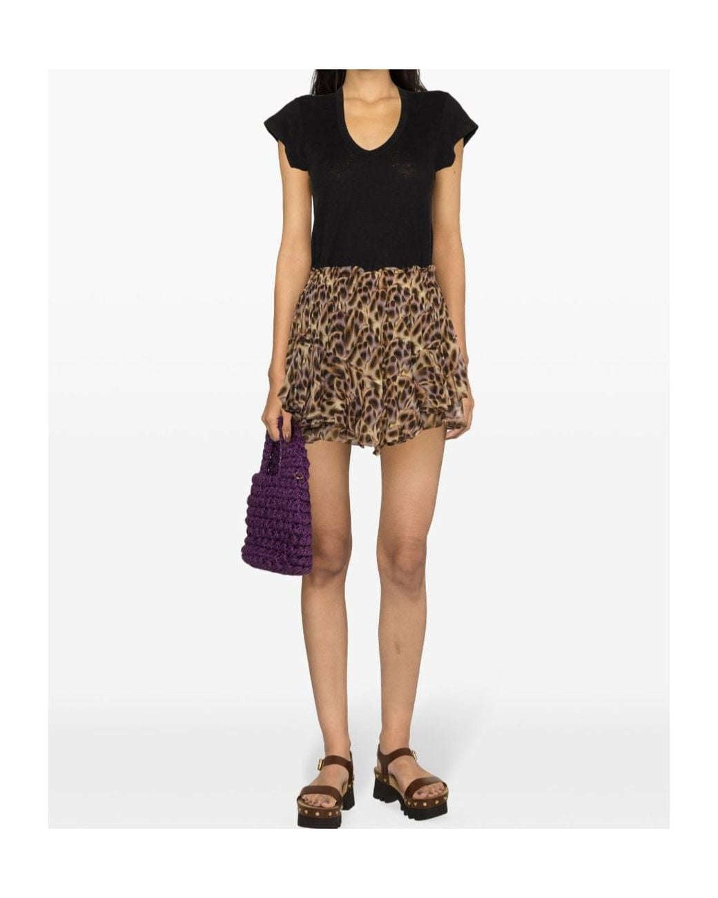 Isabel Marant Black Isabel Marant Étoile Zankou V-Neck T-Shirt