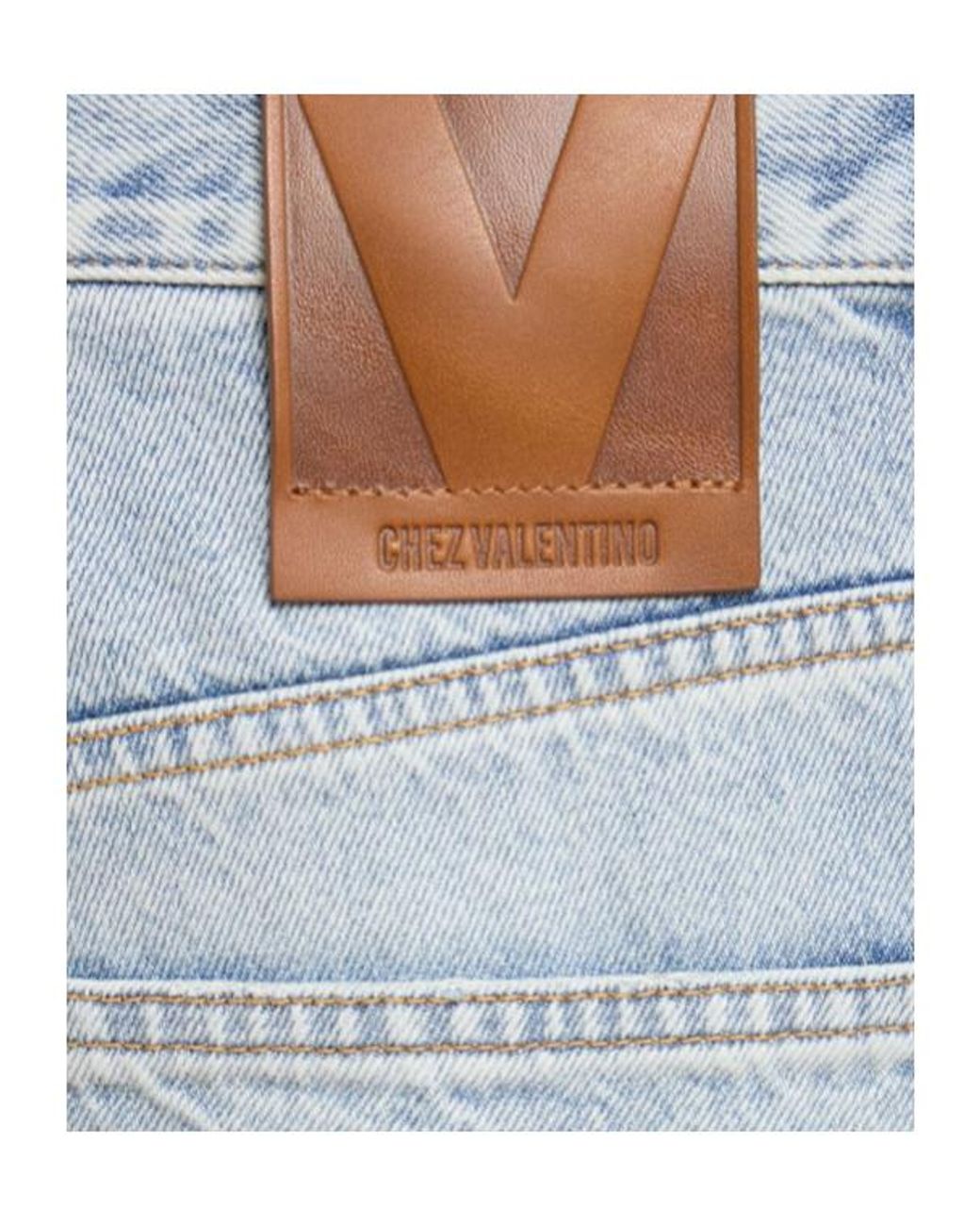 Valentino Blue Stonewashed Denim Jeans for men