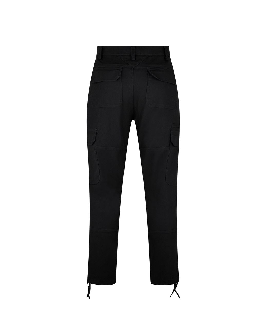 Represent Black Cotton Cargo Trousers for men