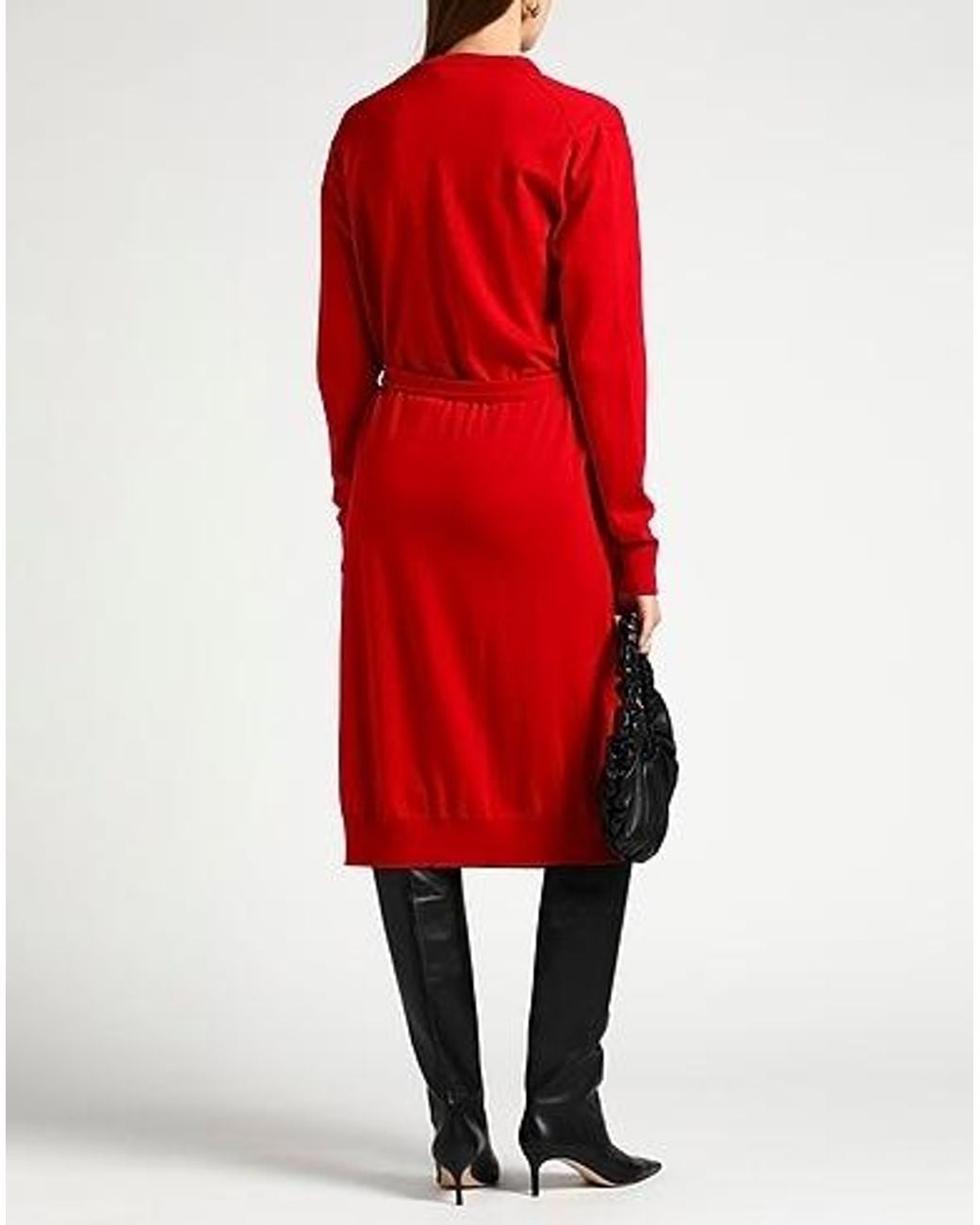 Dolce & Gabbana Red A Lightweight Knitted Cardigan