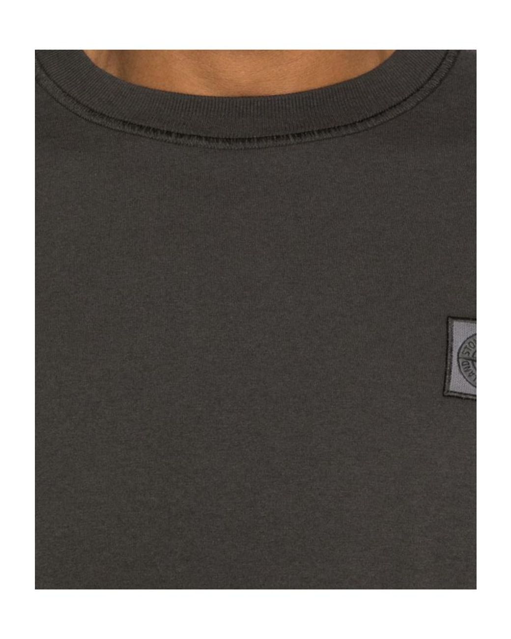 Stone Island Brown Label-Detail T-Shirt for men