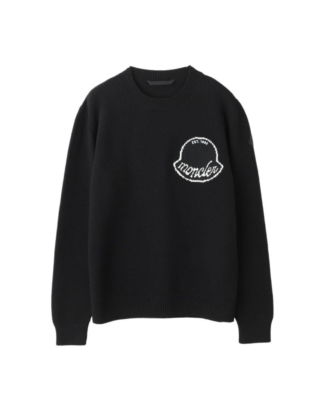 Moncler Black Crew Neck Sweater for men