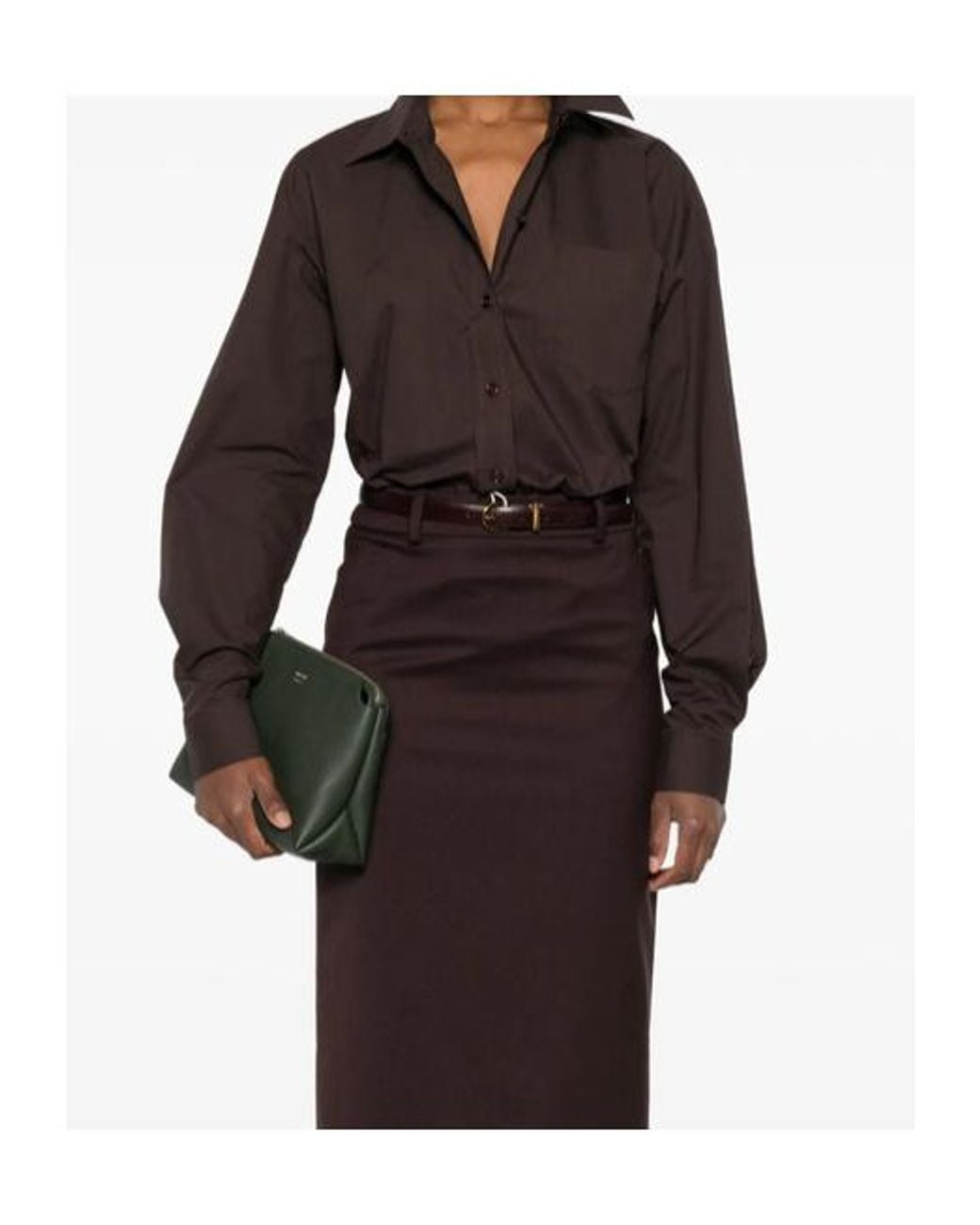 Frankie Shop Brown Long Sleeve Shirt