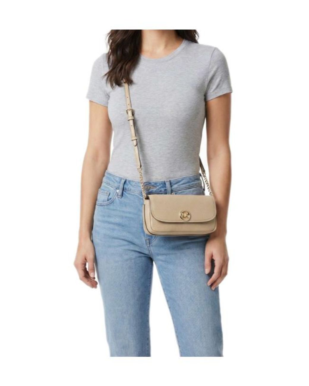 MICHAEL Michael Kors Natural Logo Chain Shoulder Bag