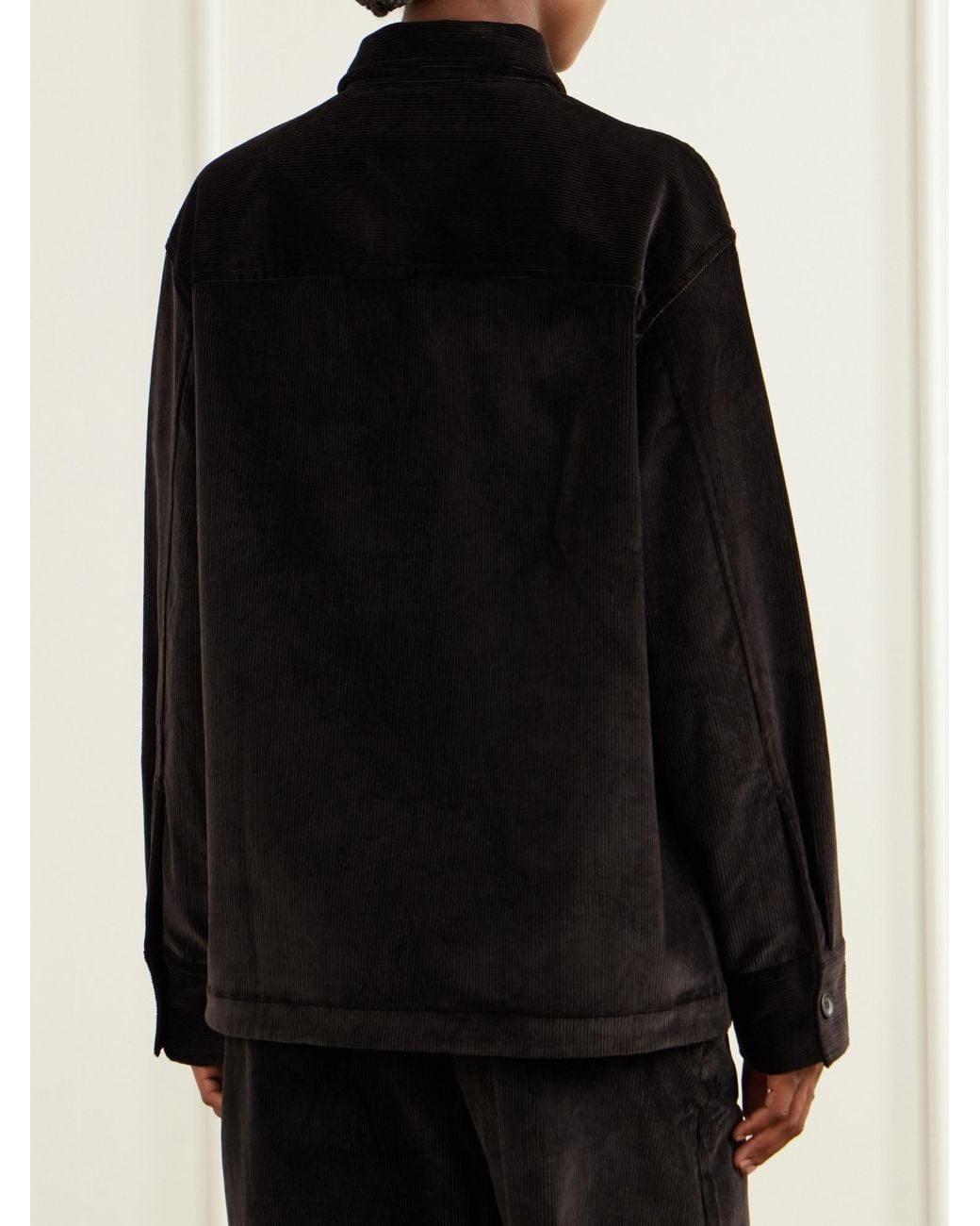 Studio Nicholson Black Santini Cotton-Corduroy Shirt