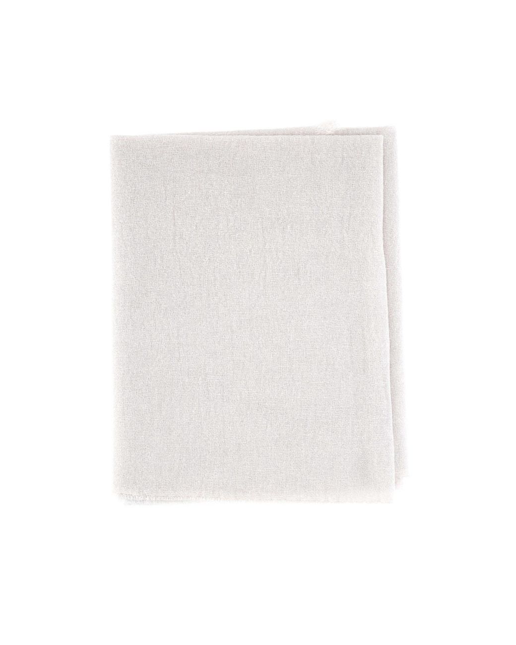 Gran Sasso White Fringed Lightweight Scarf