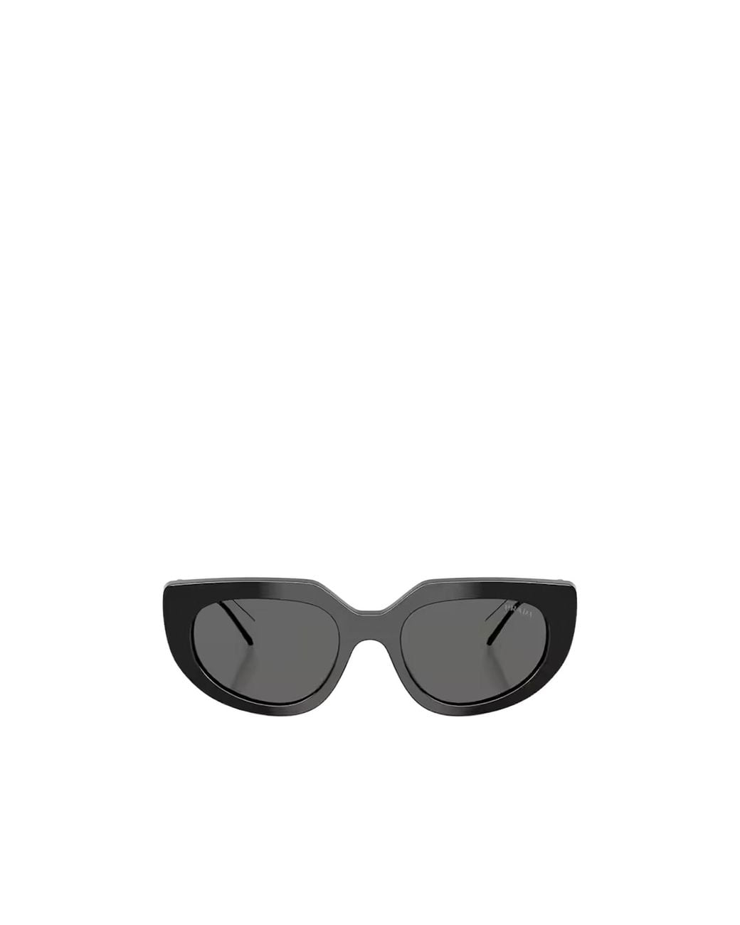 Prada White Eyewear Oval Frame Sunglasses