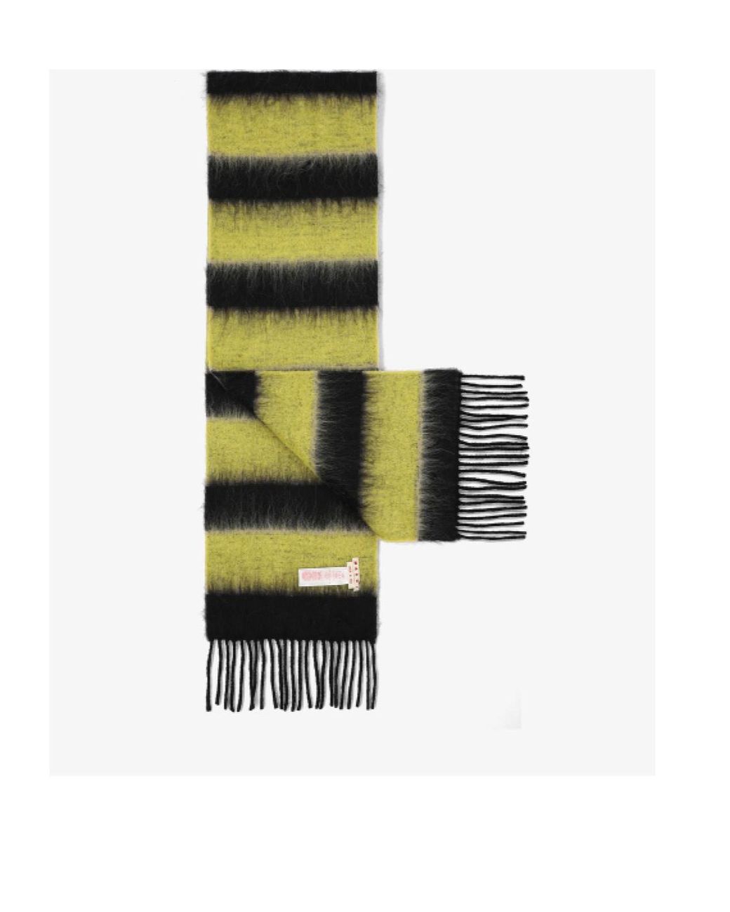 Marni Green Logo Patch Fringed Sacrf