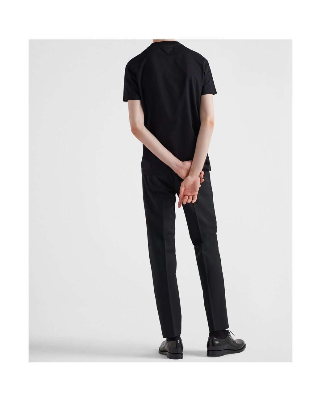 Prada Black Cotton T-Shirt Trio Set for men