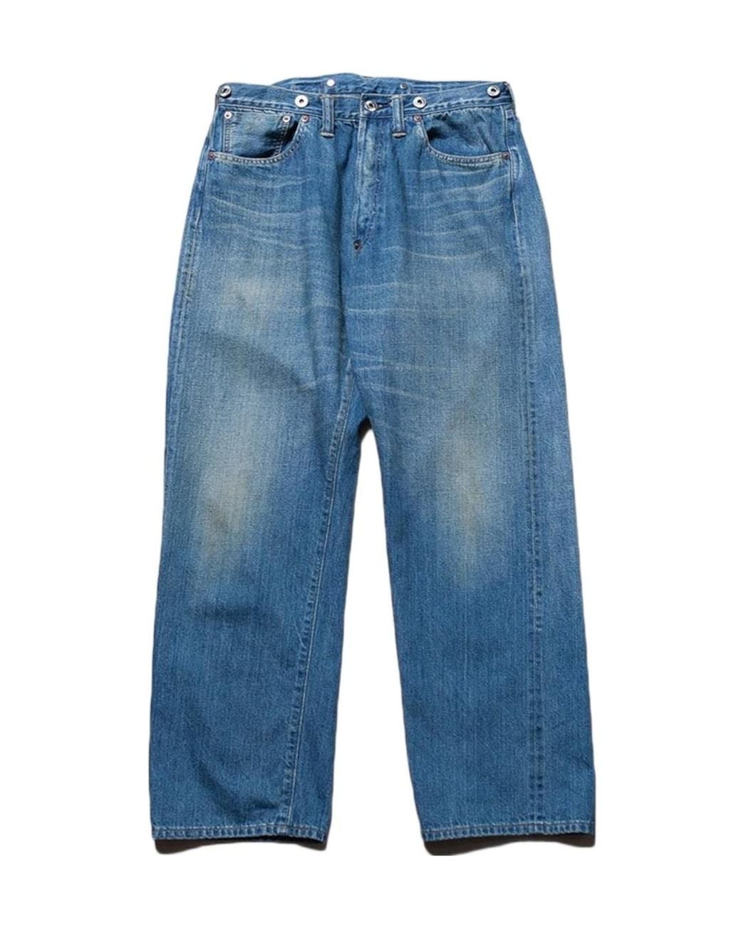 A.PRESSE Blue No 2 Washed Straight-Leg Jeans for men