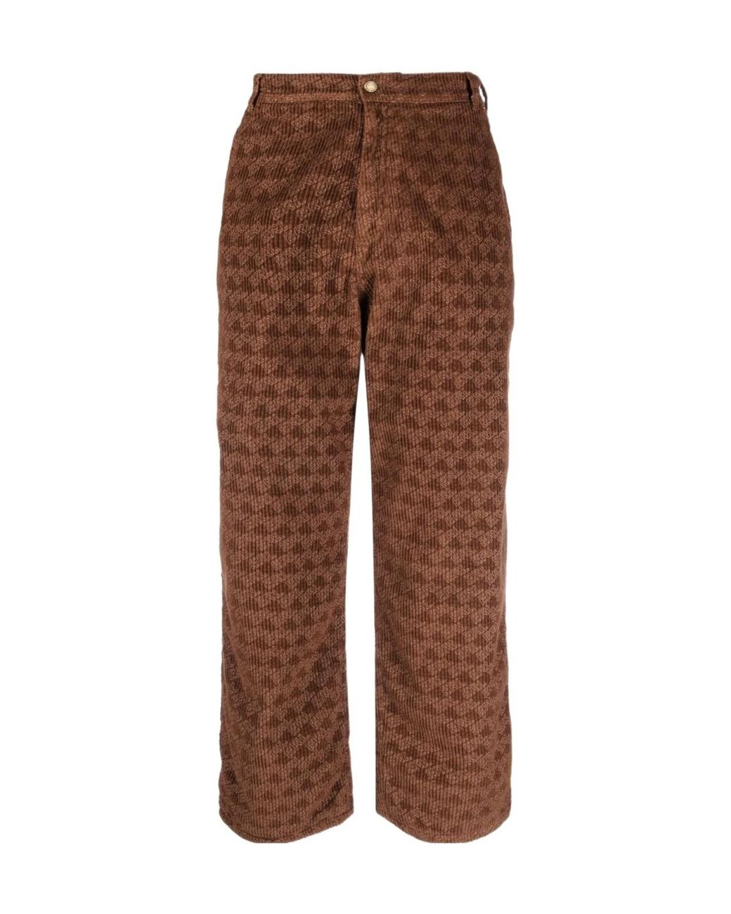 ERL Brown Waistband Loop Casual Pants for men