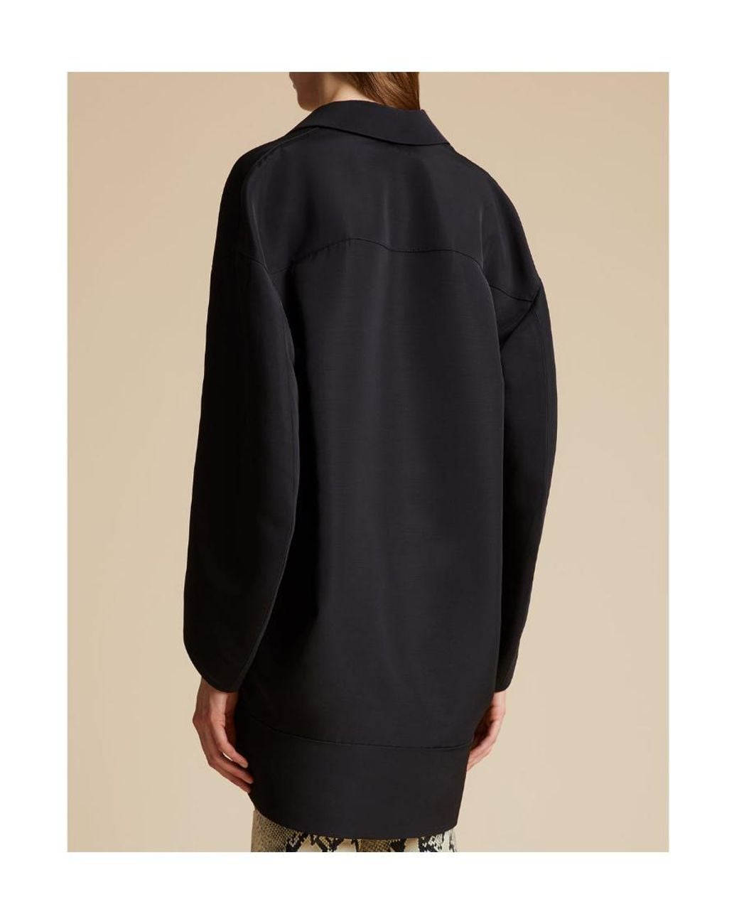 Khaite Black Kal Oversized Shirt Dress
