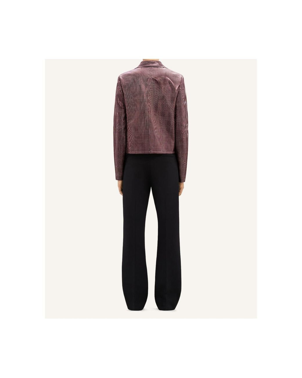 Courreges Brown Courrèges Prince Of Wales Biker Jacket for men