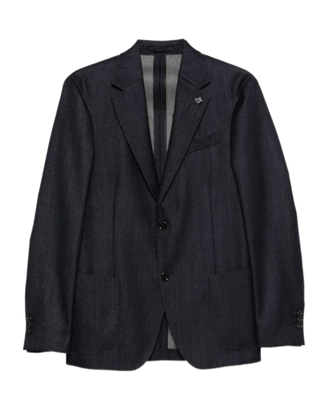 Lardini Blue Roma Long-Sleeve Blazer for men
