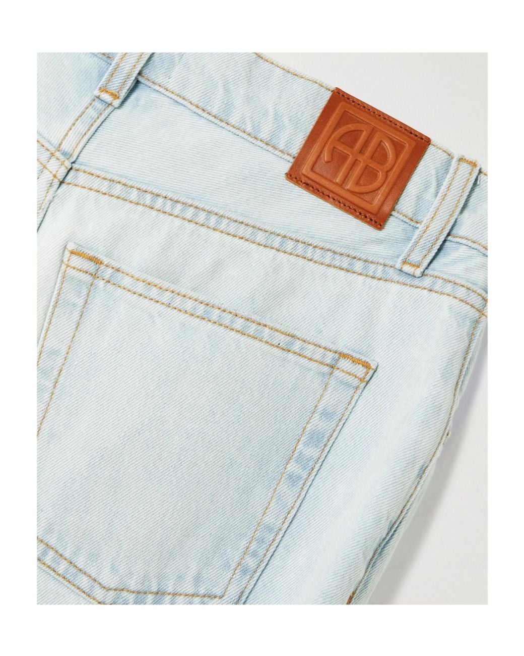 Anine Bing Gray Manon High Waist Wide-Leg Jeans