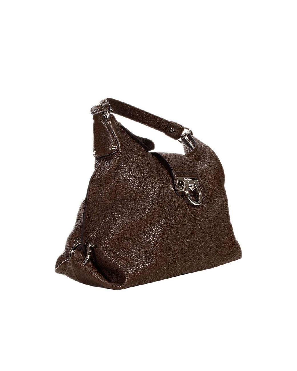 Ferragamo Brown Logo Detail Handbag