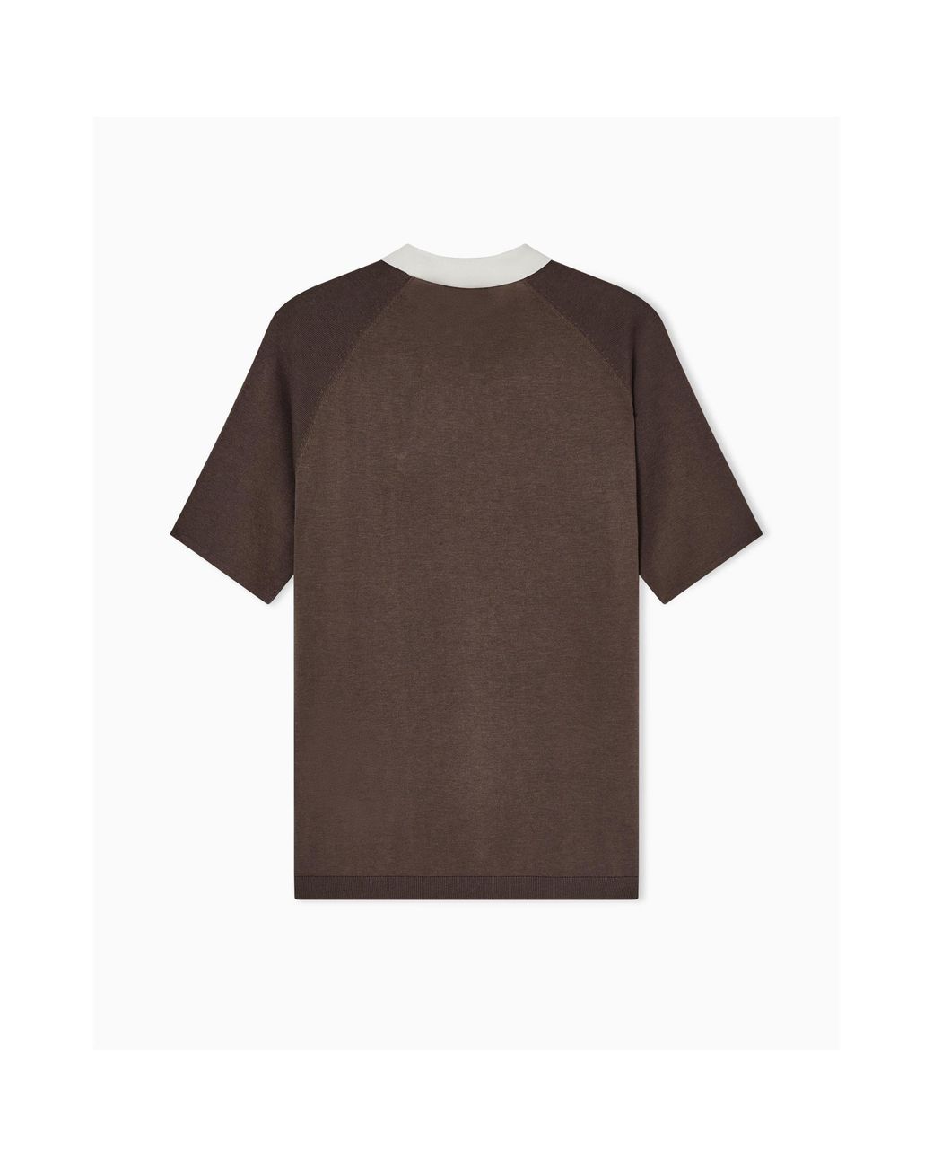 Emporio Armani Brown Shortsleeve Polo Shirt for men