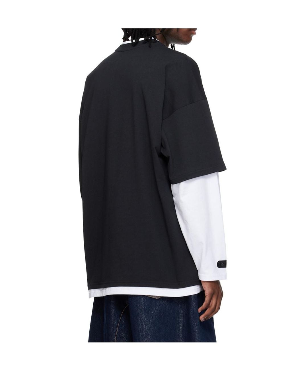 PDF CHANNEL Black Pdf Blade Layered Long Sleeve T-Shirt for men