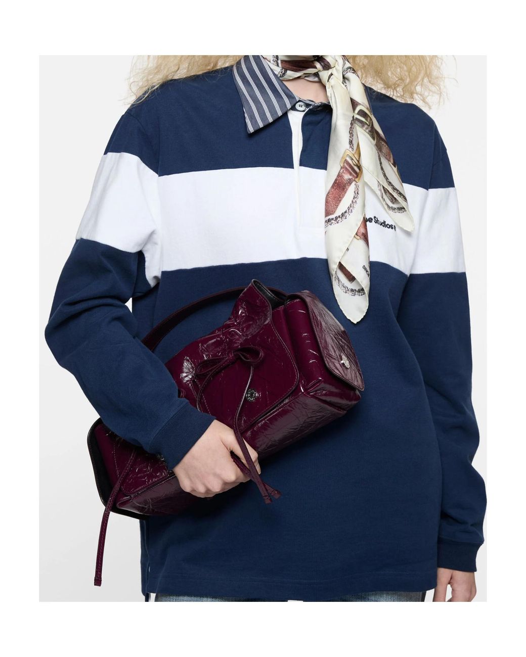 Acne Purple Multipocket Shoulder Bag