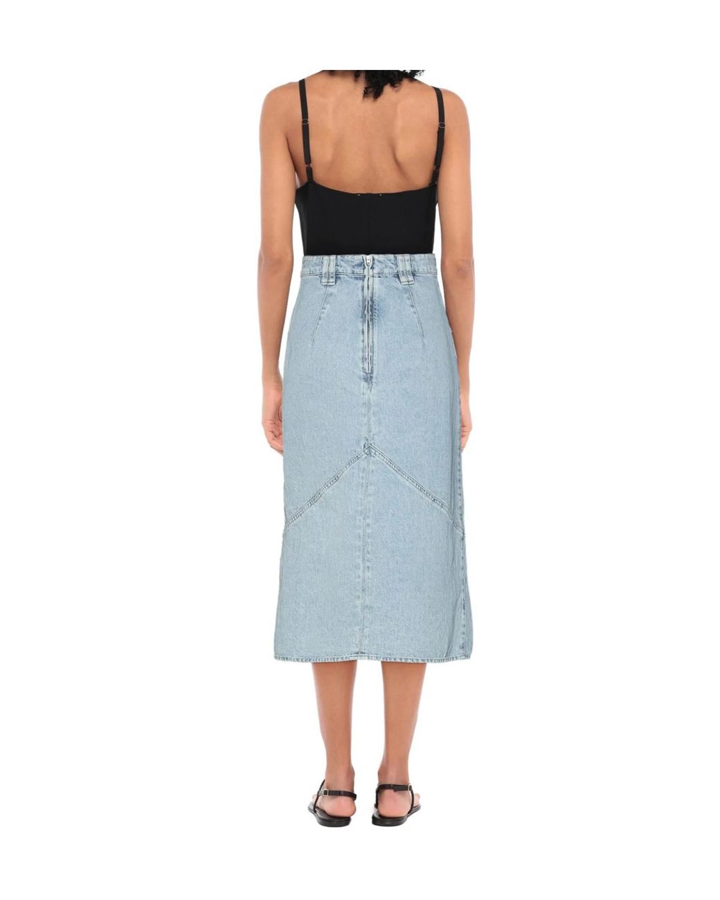Isabel Marant Blue Belt Loop Denim Skirt