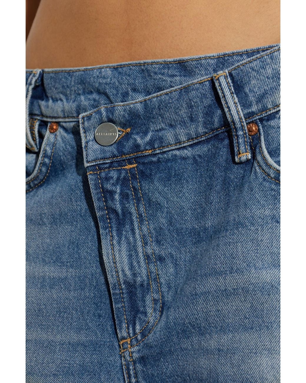 AllSaints Blue Aki Wide-Leg Jeans