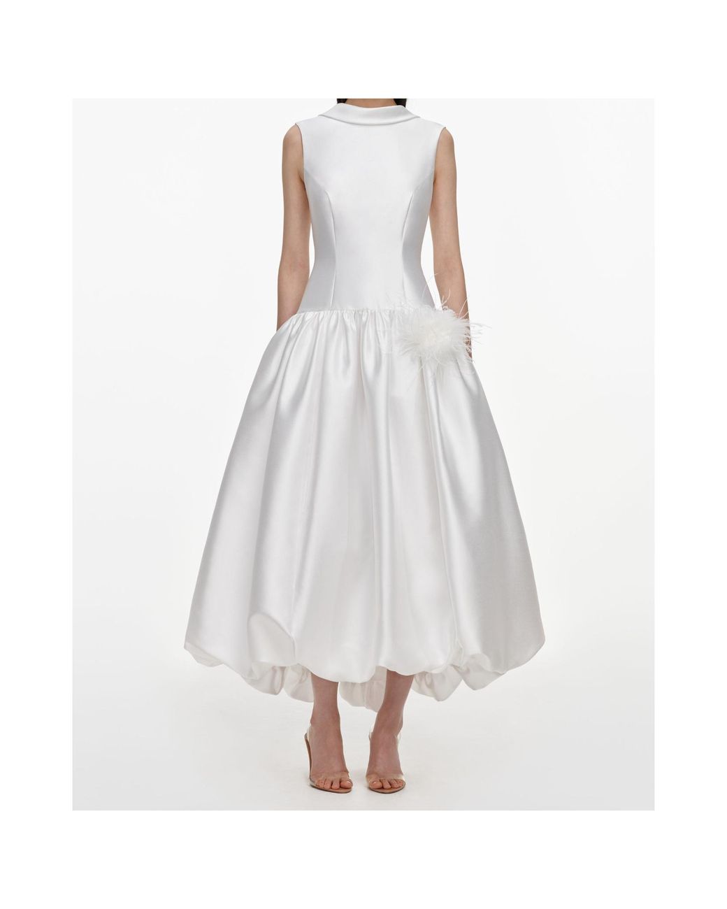Self-Portrait White Sleeveless Dress