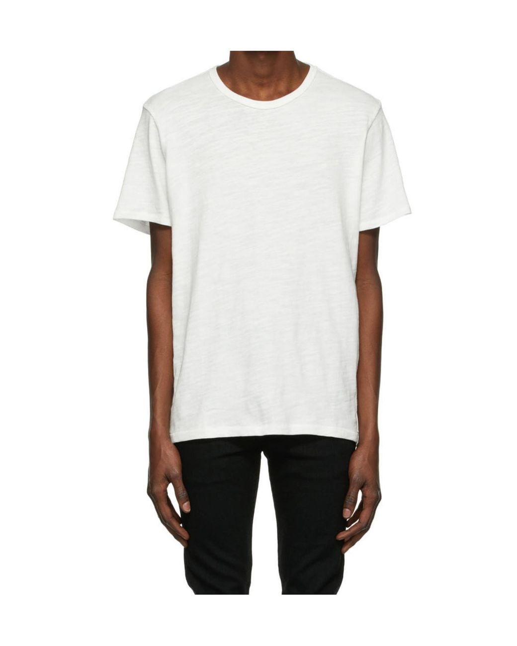 Rag & Bone White T-Shirt With Round Neck And Short Sleeves for men