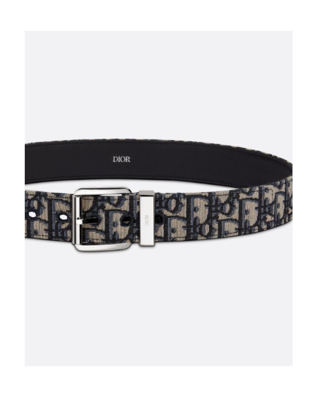 Dior White Homme Jacquard Buckled Belt for men
