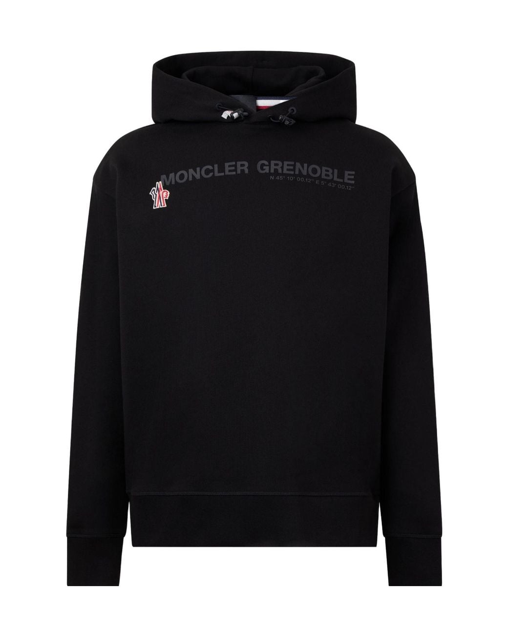 Moncler Black Minimalist Hooded Sweatshirt for men
