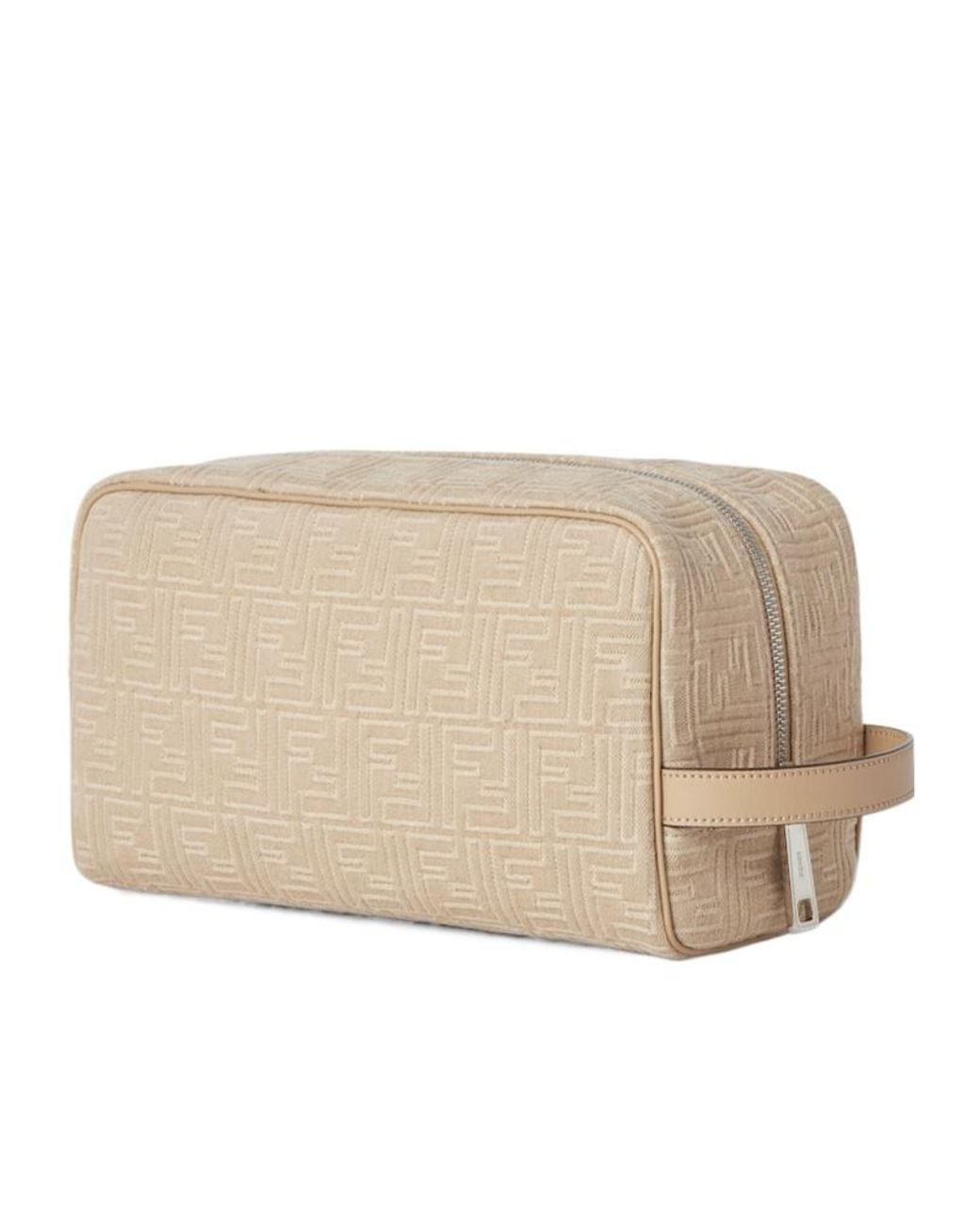 Fendi Natural Denim-Effect Ff Jacquard Toiletry Case for men
