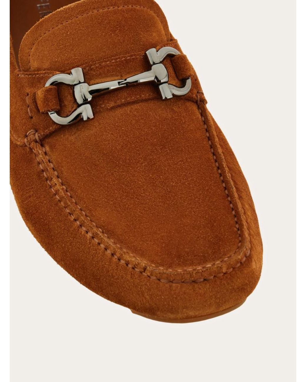 Ferragamo Brown Gancini Driver Ornament for men