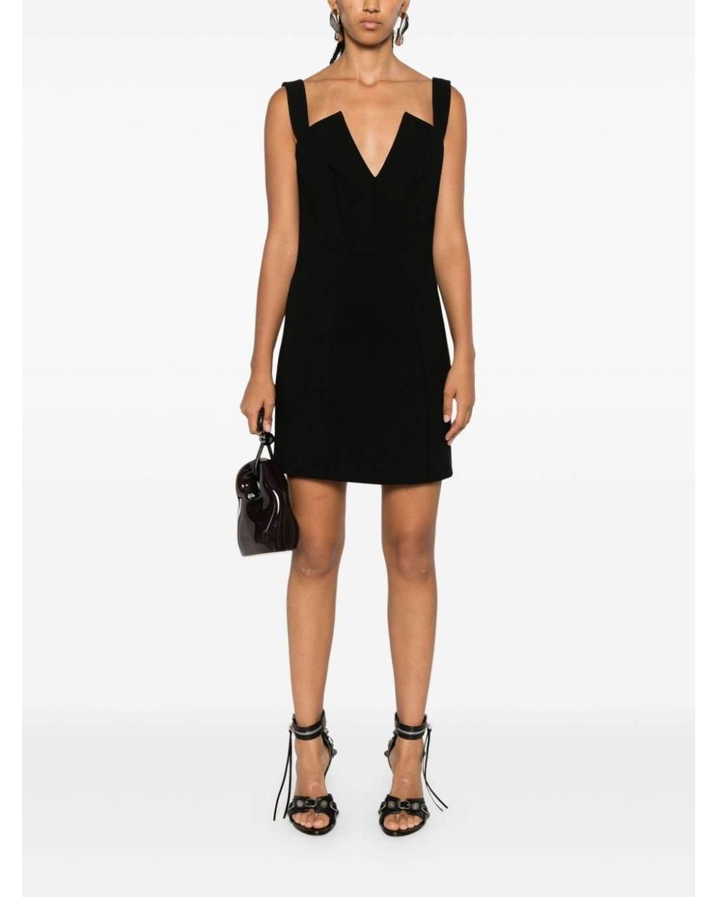 Givenchy Black V-Neck Mini Dress