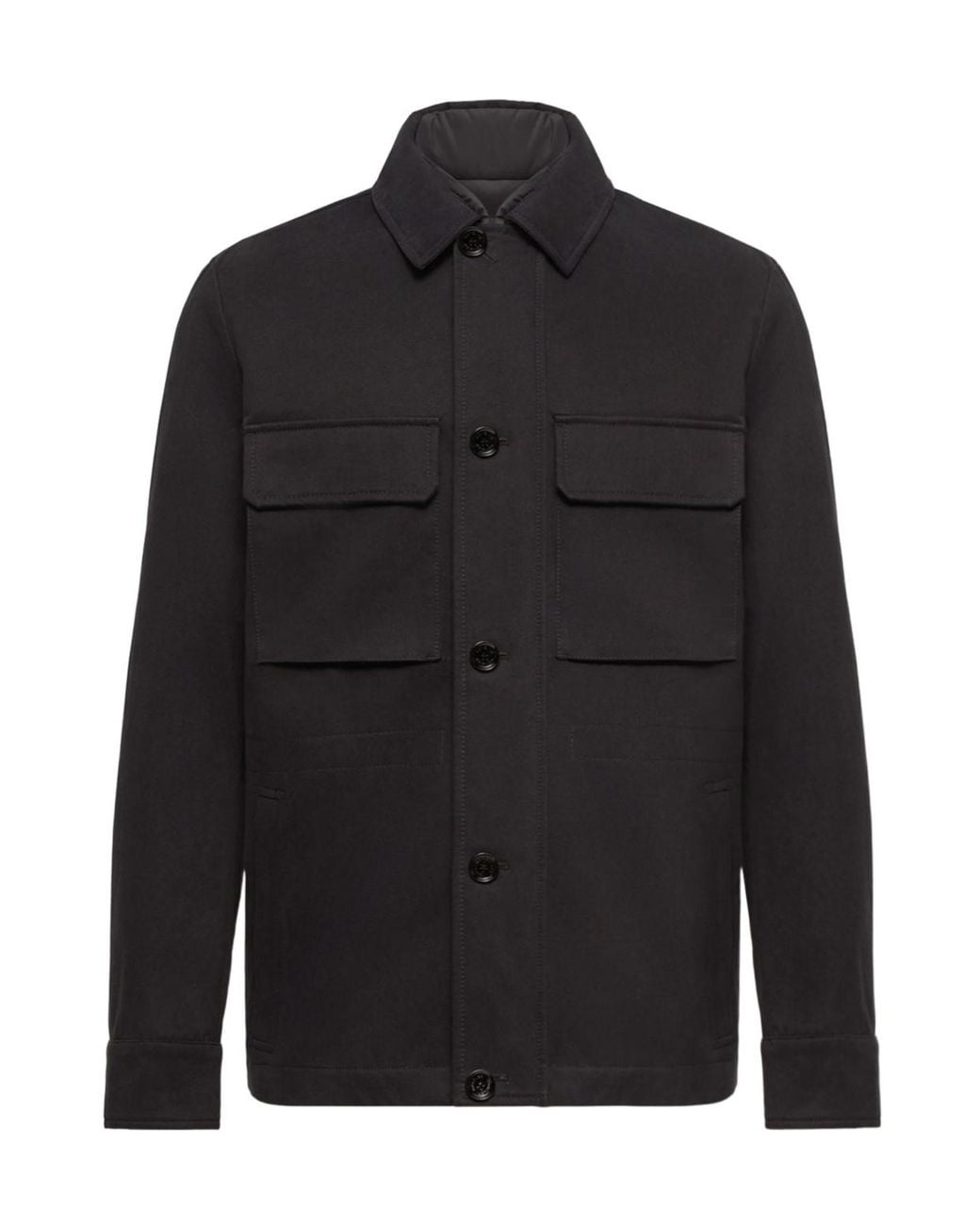 Moncler Black Thaldrik Cotton Field Jacket for men