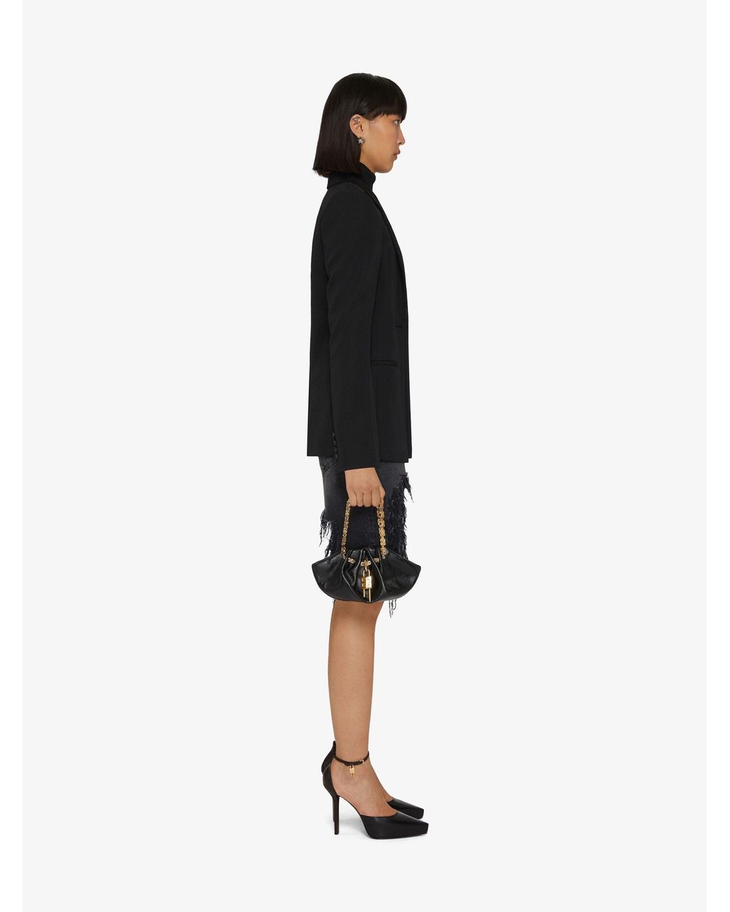 Givenchy Black V-Neck Single-Breasted Jacket
