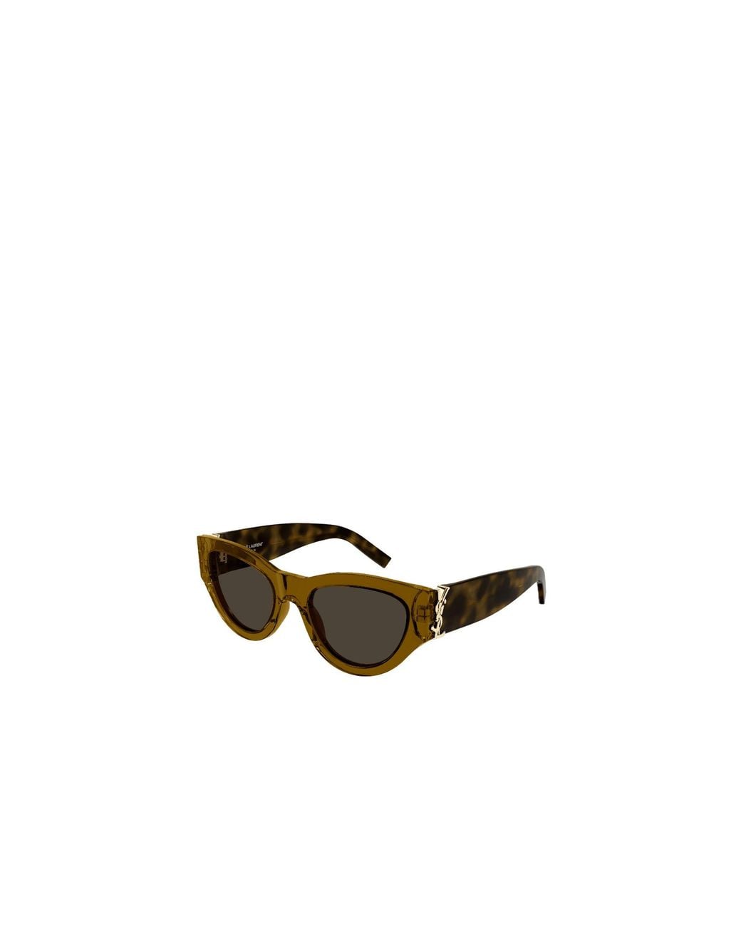 Saint Laurent White Eyewear Cat-Eye Sunglasses