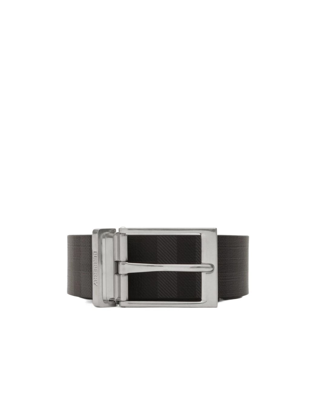 Burberry White Louis Reversible Check Belt for men